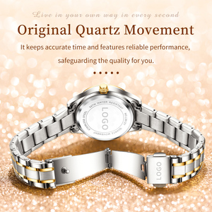 นาฬิกาข้อมือผู้หญิง OEM 3612 ระบบควอตซ์ญี่ปุ่น กันน้ำ สีน้ำเงินรอยัล <span class=keywords><strong>สอง</strong></span>สี ดีไซน์โรแมนติก บริการ DDP แคตตาล็อก 2026 สำหรับสุภาพสตรี - Product Image 4