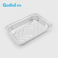 Boîte à repas jetable en aluminium de qualité alimentaire, personnalisable, prix d'usine, vente en gros, conteneur peu profond en aluminium F2