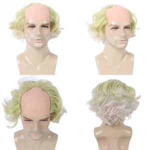 Hades 2 Cos Beetle Juice Peluca Blanco Verde Gradiente Halloween Peluca calva - Product Image 2