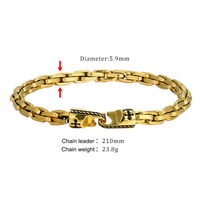 Nouveau bracelet pour homme en acier inoxydable, mode, luxe léger, finition polie, vente en gros, bijoux de mode