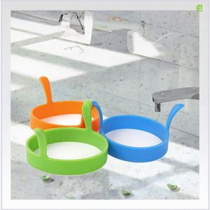 Double Handle <b>Silicone</b> Egg Ring, Round Fried Egg Mold, Pancake Shaper Kitchen Baking <b>Tool</b> - Product Image 3
