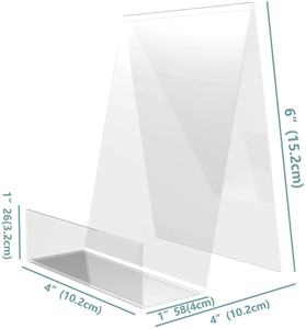 Support de livre moderne en acrylique personnalisé pré-assemblé, support de tablette, porte-revues, <span class=keywords><strong>chevalet</strong></span> d'exposition pour ordinateur portable, partition musicale - Product Image 4
