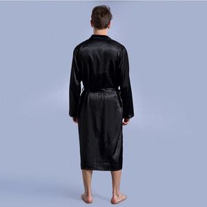 X2440 Vente en gros de robes sexy pour hommes, cadeaux, robe de bain de luxe pour hommes, logo personnalisé, robe de bain en satin doux, kimono pour grossiste - Product Image 3