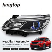 Phare de remplacement de qualité supérieure pour Geely Yuanjing X3 2017 2018 2021, lampe halogène 12V 55W