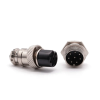 Conector GX16 de Aviación Macho de 2, 3, 4 y 5 Pines, Cable Negro Recubierto para Teclado, Buen Precio
