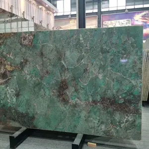 Cilalı amazonit granit plaka doğal taş amazon yeşil ithalat taş