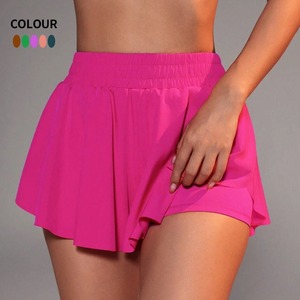 Женская спортивная одежда с индивидуальным логотипом, быстросохнущая, 2 предмета: юбки-шорты с высокой талией для тенниса и пиклбола, дышащие - Product Image 6