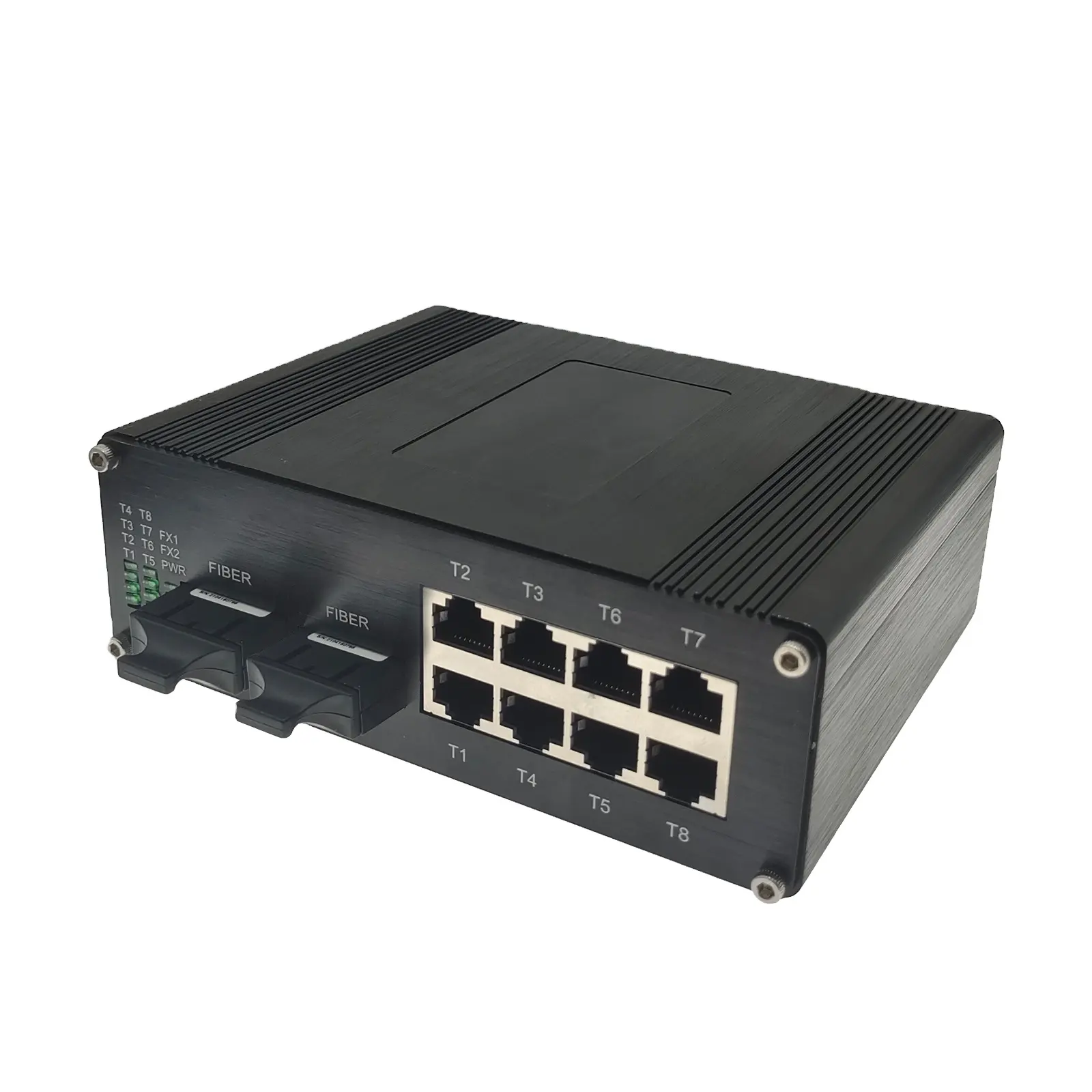 Unmanaged 8 port 10 100 network switch With 2-port 100BASE-FX SFP Din Rail industrial 8 ports Ethernet Switch