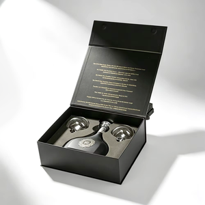 Boîte à fermeture magnétique personnalisée avec insert en mousse, emballage en papier rigide écologique pour la présentation de cadeaux de vin de luxe - Product Image 1