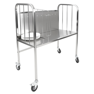 Étagère de transport d'ustensiles de cuisine professionnelle en acier inoxydable robuste, avec revêtement autonettoyant - Product Image 5