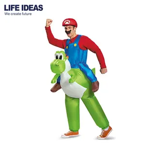 Hot Sale Lustige Weihnachten Halloween Mario Maskottchen aufblasbare Super Mario Kostüm für aufblasbare Cosplay Anzüge Erwachsene