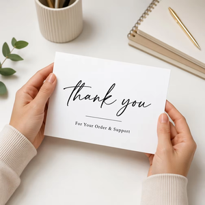 <span class=keywords><strong>Carte</strong></span> <span class=keywords><strong>de</strong></span> Remerciement Manuscrite pour Commandes et Soutien, Cartes <span class=keywords><strong>de</strong></span> Vœux Élégantes en Papier Offset Premium, Lot Professionnel en Gros, Stock Prêt à Expédier - Product Image 3