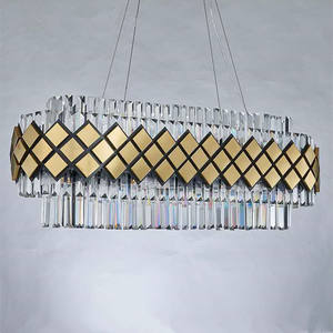 Vente chaude Éclairage Intérieur Salon Moderne Or Nordique K9 Lustre En Cristal carré - Product Image 1