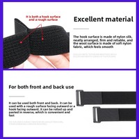 Attaches de câble réutilisables et écologiques réglables avec sangles auto-adhésives à crochet et boucle coupées à la longueur des boucles de gestion des fils