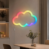 Lumière d'ambiance Vibes : Bande lumineuse néon LED ronde en peluche pour la décoration intérieure