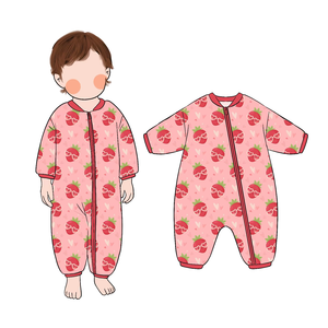 Romper Bayi Bahan Bambu Berkualitas Tinggi, Lembut, Bernapas, Model Boutique, Dapat Diubah Menjadi Piyama, Resleting 2 Arah untuk Anak-Anak - Product Image 3