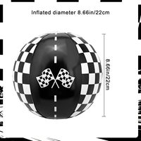 Pelotas de Playa Inflables de PVC de 22 cm, Diseño Decorativo de Pista, Juguetes Acuáticos para Adultos, Decoración para Fiestas de Cumpleaños