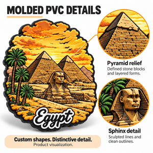 Imán de nevera de las Pirámides de Egipto, personalizado, de caucho flexible, de ferrita, ecológico, recuerdo de viaje del Faraón, regalo promocional - Product Image 3