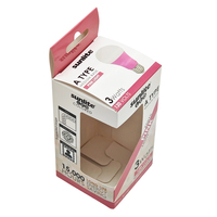 Boîte en carton personnalisée écologique pour ampoules LED recyclées avec pelliculage mat et rabats pour petites entreprises