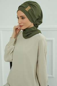 Hijab instantané en pashmina <span class=keywords><strong>de</strong></span> haute qualité pour femmes musulmanes, bandeau turc, turban, bonnets avec accessoires métalliques - Product Image 5