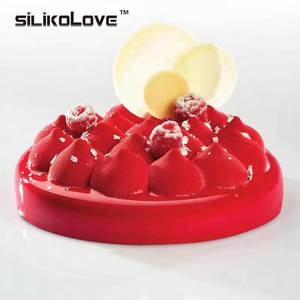MUYULINS factory strawberry peach-shaped mousse maker LFGB platinum non-stick BPA-free <b>silicone</b> cake pan mold - Product Image 4