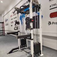 Rack de musculation multifonctionnel de qualité commerciale avec système de croisement de câbles double, demi-cage CBW-53 pour salle de sport et studio