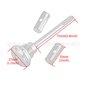 Varilla de nivel de aceite antirrobo para motocicleta Harley Davidson, 71 mm, 25 mm, 27 mm, para la serie Dyna Softail - Product Image 1