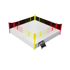 New Design Factory Price Elevated Mma Fighting Boxing Ring 5m 6m 7m Size With Customer Colors
