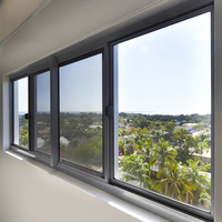 Ventanas Corredizas de Malla con Mosquitera para Balcón, de Aleación de Aluminio, Doble Vidrio, Directo de Fábrica en China