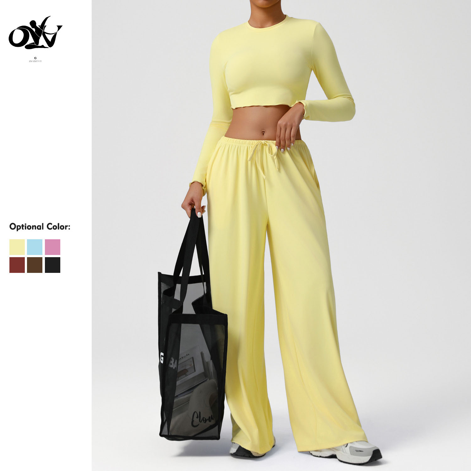 New Autumn Collection Daily Casual Fitness Leggings Loose Drawstring Pocket Women Yoga Pants Breathable Quick Dry Sports Pants