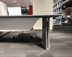 Bureau <span class=keywords><strong>de</strong></span> maître cuisinier 2022, blanc, brillant, moderne, meubles <span class=keywords><strong>de</strong></span> bureau, chef <span class=keywords><strong>de</strong></span> Table, pour direction - Product Image 4