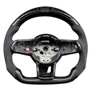 Volant personnalisé en fibre de carbone véritable pour V/W V/W <span class=keywords><strong>Golf</strong></span> 7 GTI MK7 2015 2016 2017 2018 2019 2020 <span class=keywords><strong>2021</strong></span> <span class=keywords><strong>GTD</strong></span> R - Product Image 1