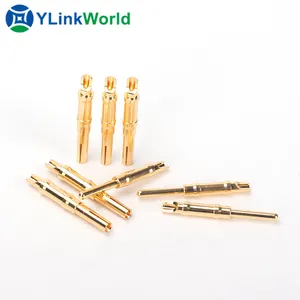 POGO Pin Uốn Cong Kết nối pit tông Pad khóa hàng tăng gấp đôi ingun nhựa duy nhất 4P SMD loại vòng từ 2 6mm 3A POGO Pin