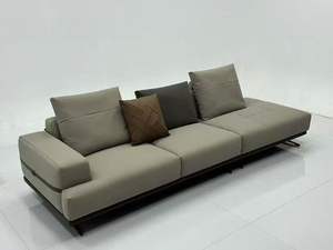 Juego de sofás seccionales de cuero de lujo moderno italiano, sofá de esquina Modular, muebles de sala de estar, Villa, <span class=keywords><strong>Hotel</strong></span>, apartamento, uso - Product Image 3