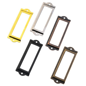 Retro Iron Label <b>Frame</b> Rectangle 83x30mm Durable Handle For Gift Box Business Card Name Card <b>Frame</b> Antique Bronze Red Bronze - Product Image 5