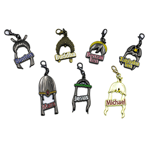 Llaveros solares metálicos personalizados con LOGO de cabeza de personaje de anime, películas o videojuegos, y etiquetas colgantes de metal a granel para llaveros. - Product Image 1