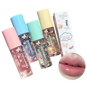 CAPPUVINI Coffret d'huiles à lèvres hydratantes effet lumière aquatique, saveur fruitée, soin adoucissant pour lèvres gercées, idéal pour étudiants, maquillage de beauté, modèle CA14 - Product Image 1