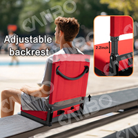 Asiento de Grada Portátil Canbo con Respaldo Alto Ajustable, Silla Acolchada para Estadio, OEM ODM Venta al Por Mayor