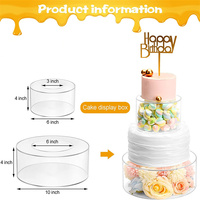Support de présentation de gâteaux en acrylique transparent, personnalisable en couleur et en taille, écologique, à remplir soi-même, design remplissable, bord plus lisse, outils de pâtisserie