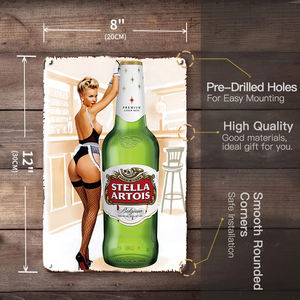 Letrero Metálico Vintage de Cerveza y Sidra, Decoración Retro para Pared de Bar, Pub, Cueva del Hombre, Garaje, Taberna, Cafetería, Arte Mural para el Hogar - Product Image 5