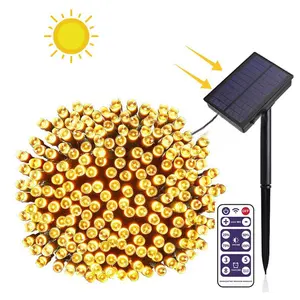 102M/52M/32M/22M/12M Solar ledストリングライトWith Timer Remote Control Waterproof 8モードHoliday Christmas Decoration Garland
