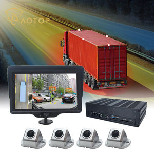 3Dパノラマバードビューシステム可聴視覚アラーム付き360サラウンドビューカメラカーシステム4CH AI歩行者車両検出 - Product Image 3