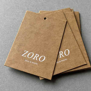 कपड़ों के लिए लक्जरी कस्टम स्विंग टैग प्लास्टिक स्ट्रिंग कागज पर प्रिंट नाम लोगो टैग - Product Image 6