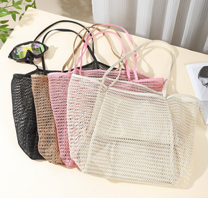 Bolso de mano de playa de malla Ginzeal para mujer, bolso de hombro informal grande para playa, <span class=keywords><strong>piscina</strong></span>, natación, viajes familiares, vacaciones - Product Image 3