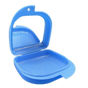 Dental <b>small</b> open denture case with <b>mirror</b>, invisible aligner case with <b>mirror</b>, <b>small</b> dental retainer case, aligner storage box - Product Image 3