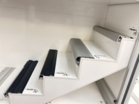Lumière LED pour marche d'escalier 65mm * 28mm, à encastrer, antidérapante, étanche, à montage en surface, sans fente, à induction, en aluminium, pour marches d'escalier