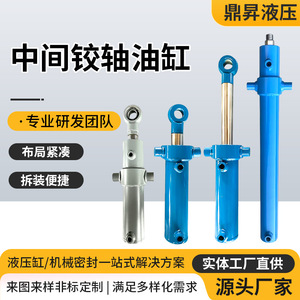 Vérin hydraulique à axe articulé intermédiaire Type 1, pression nominale 100 MPa, composant de transmission poussante et tirante - Product Image 2