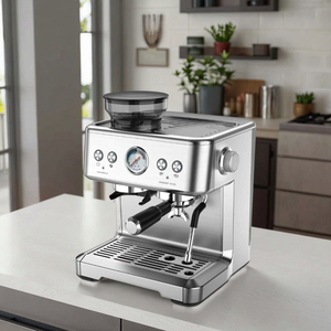 Macchina per Caffè Espresso Professionale 3-in-1 <span class=keywords><strong>con</strong></span> <span class=keywords><strong>Macinacaffè</strong></span> Elettrico per Casa e Hotel, 20 Bar, Approvazione CE e RoHS - Product Image 4
