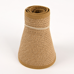 Biểu Tượng Tùy Chỉnh Thêu In Rơm Visor Mũ Cho Phụ Nữ Thể Thao Đi Xe Đạp Bãi Biển Mùa Hè Có Thể Cuộn Đuôi Ngựa - Product Image 6