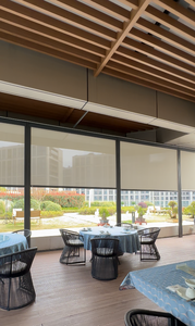 Motorized Curtain Google WiFi Control Window <strong>Vinyl</strong> Roller <strong>Blackout</strong> Made China Roller Blinds - Product Image 2